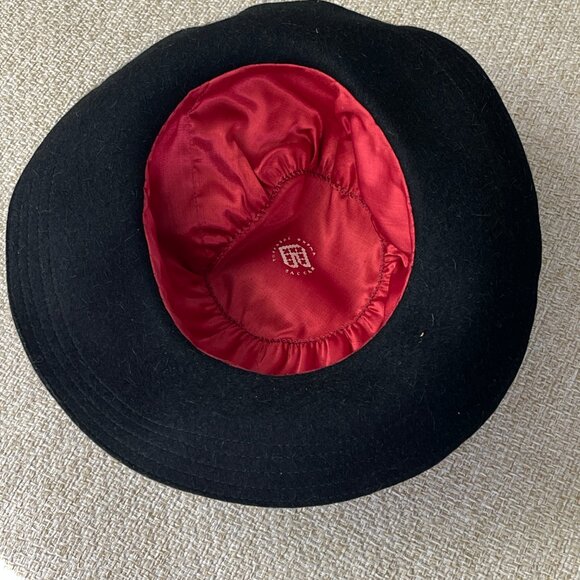 Vintage women\'s hat Black felt hat Fancy classic hat Made in Russia PASSAGE Wide main image 7